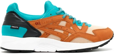 Pre-owned Asics Gel-lyte V Concepts Mix & Match Teal In Chestnut/purple