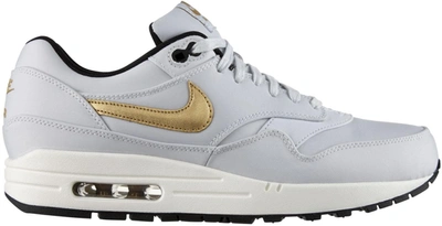 Pre-owned Nike  Air Max 1 Gold Trophy In Pure Platinum/metallic Gold-black