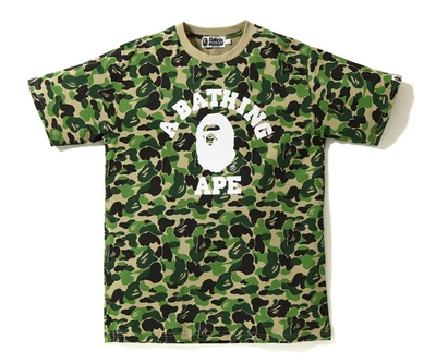 Pre-owned Bape  Abc College Tee Green