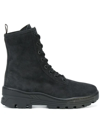 Yeezy Season 5 Combat Lace-up Boots In Black