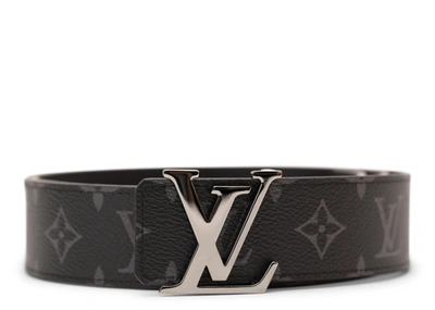 Pre-owned Louis Vuitton Initiales Belt Monogram Eclipse Black/gray