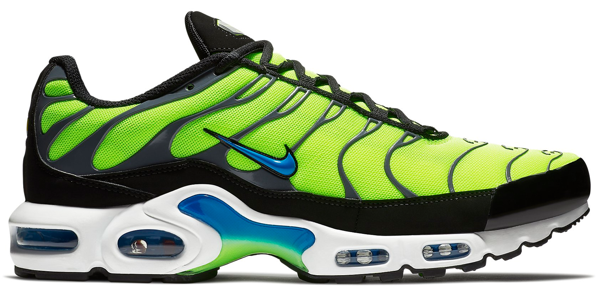 nike air max plus green and blue