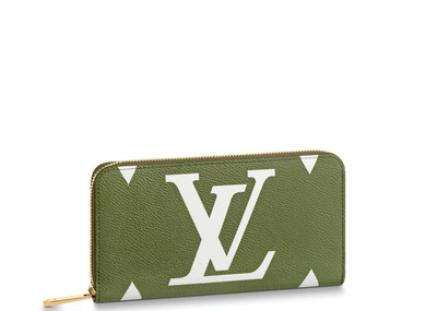 Pre-owned Louis Vuitton  Zippy Wallet Monogram Giant Khaki Green/beige