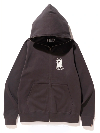 Pre owned Bape X Popeye Comic Full Zip Hoodie Charcoal ModeSens