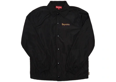 Pre-owned Supreme  Gonz Logo Coaches Jacket Black