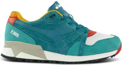 Pre-owned Diadora N9000 Hanon Saturday Special (transit Ii) In Petrol/turquoise-white