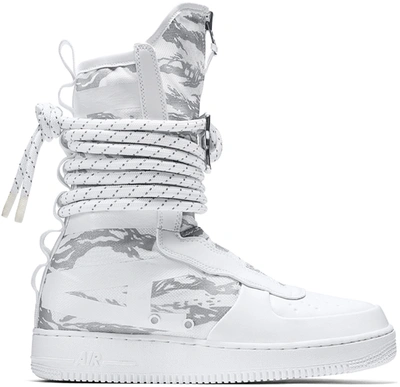 Pre-owned Nike  Sf Air Force 1 High Winter Camo In White/white-white