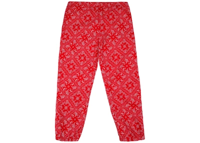 Pre-owned Supreme  Bandana Track Pant Red
