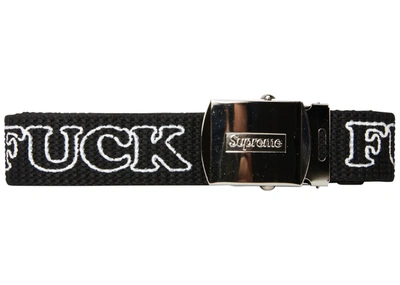 Pre-owned Supreme  Hysteric Glamour Fuck You Belt Black