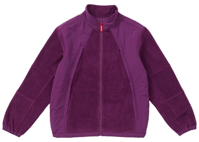 Pre-owned Supreme  Polartec Zip Up Jacket Purple