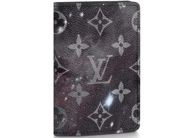 Pre-owned Louis Vuitton  Pocket Organizer Monogram Galaxy Black Multicolor