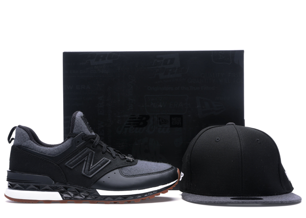 new balance 574 sport new era black grey