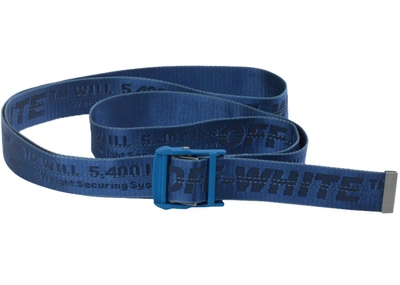 Pre-owned Off-white Industrial Belt (ss19) Indigo