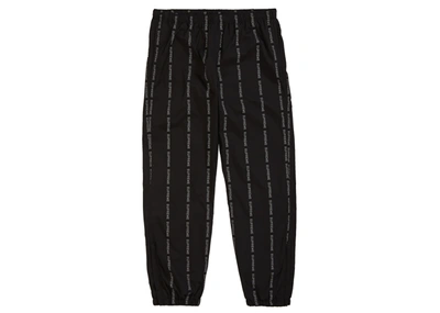 Pre-owned Supreme  Reflective Text Track Pant Black
