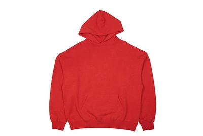 Pre-owned Fear Of God  Essentials Graphic Pullover Hoodie Red