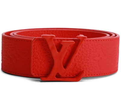 Pre-owned Louis Vuitton  Initials Shape Belt Monogram 40mm Red