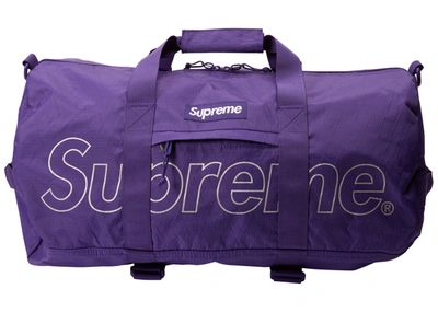 Pre-owned Supreme Duffle Bag (fw18) Purple
