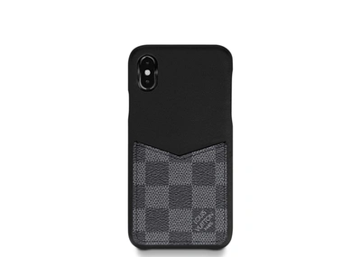 Pre-owned Louis Vuitton  Iphone Case Damier Graphite Xs Black
