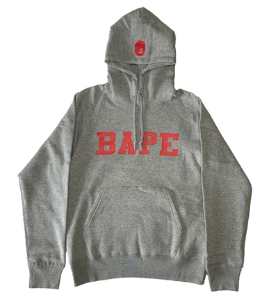 Pre-owned Bape  Happy New Year Spell Out Hoodie Grey
