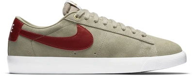 Pre-owned Nike  Sb Blazer Bamboo In Bamboo/team Red-white