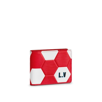 Pre-owned Louis Vuitton  Slender Wallet Hexagonal Fifa World Cup Rouge
