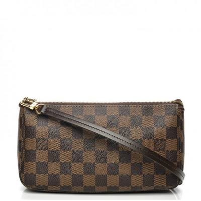 Pre-owned Louis Vuitton Pochette Accessoires Nm Damier Ebene Brown