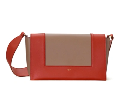 Pre-owned Celine  Frame Medium Fox Red/tan