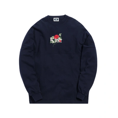 Pre-owned Kith Gardens Of The Mind L/s Tee Navy