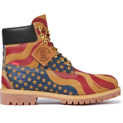 Pre-owned Timberland 6" Boot Supreme Stars & Stripes Wheat