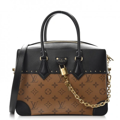 Pre-owned Louis Vuitton Tote City Malle Monogram Reverse Mm Brown/black