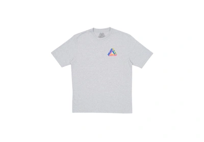 Pre-owned Palace P-3d T-shirt (summer 2017) Grey Marl/blue/yellow/pink