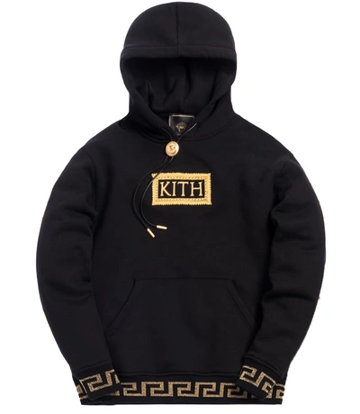 Pre-owned Kith  X Versace Bolo Hoodie Black