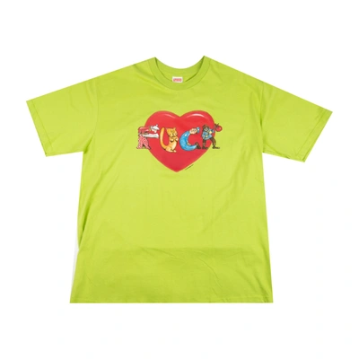 Pre-owned Supreme  Fuck Love Tee Lime