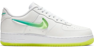 Pre-owned Nike Air Force 1 Low Jelly Swoosh White In White/hyper Jade-volt  | ModeSens