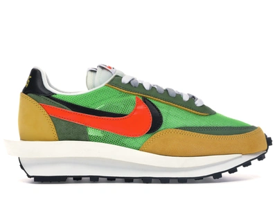 Pre-owned Nike  Ld Waffle Sacai Green Multi In Green Gusto/black-varsity Maize-safety Orange