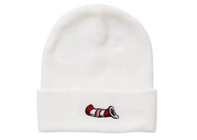 Pre-owned Supreme  Cat In The Hat Beanie White