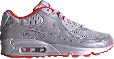 Pre-owned Nike  Air Max 90 Air Attack Pack Metallic Silver Red In Metallic Silver/mttc Silver-sprt Red