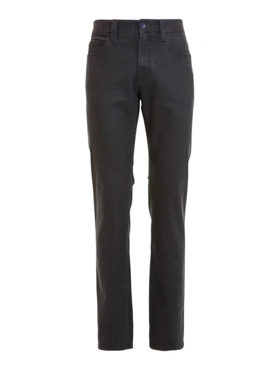 Armani Collezioni 5 Pockets Bootcut Denim Jeans In Grey