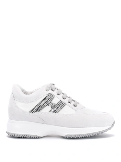 Hogan Interactive Strass Sneakers In White