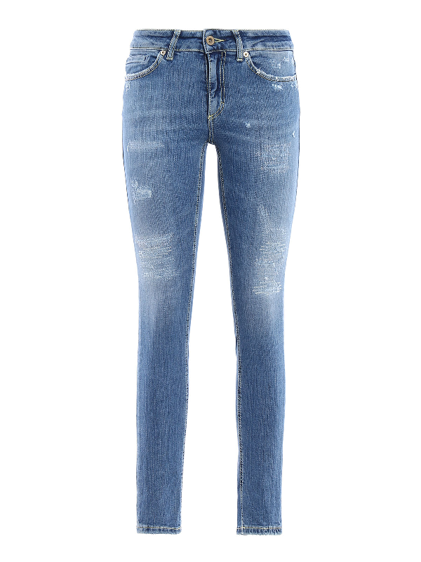 Dondup Gaynor Skinny Low Waisted Jeans In Light Wash | ModeSens