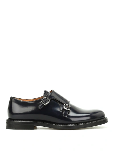 Church's Lora Leather Monk Straps In Blue