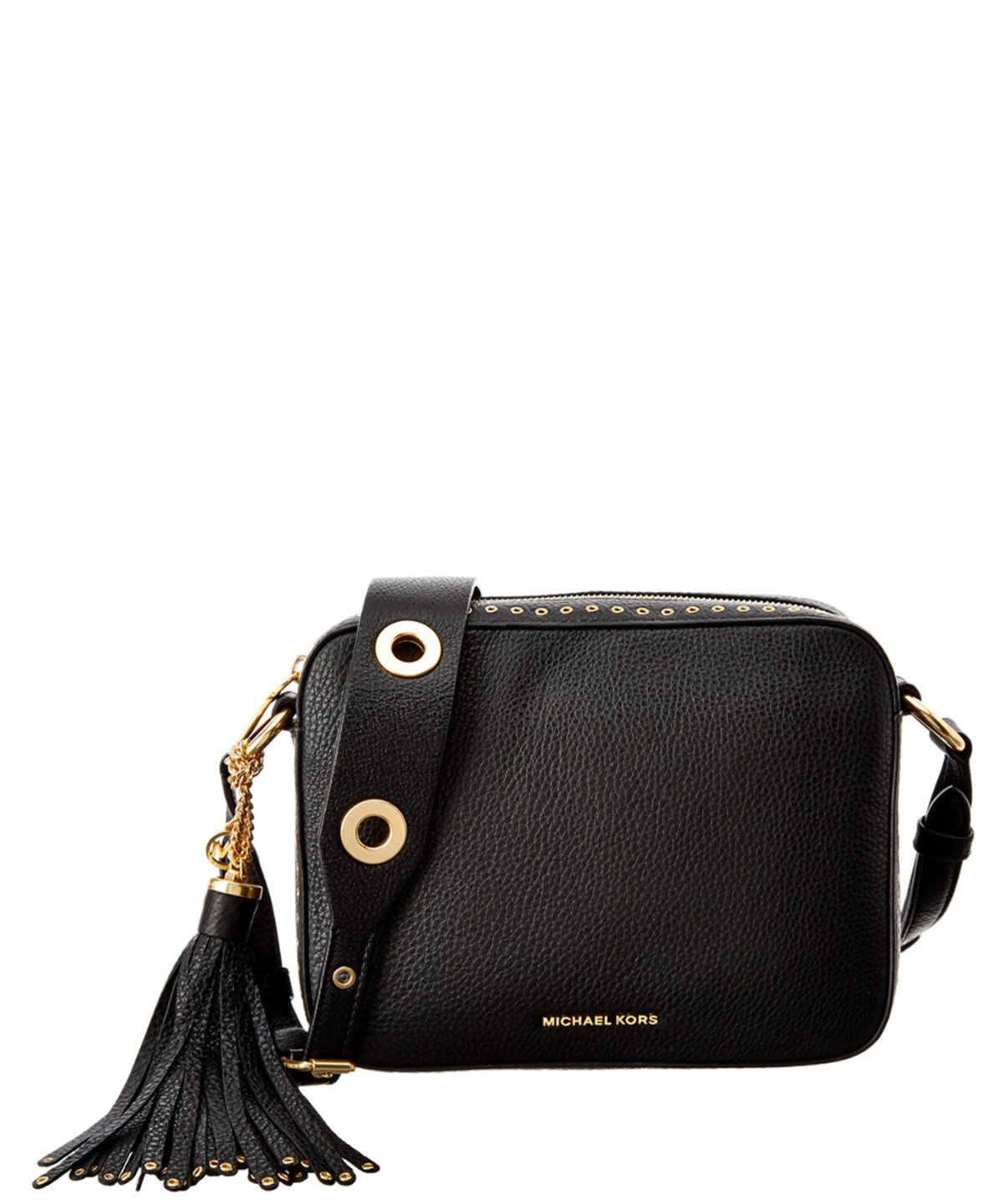 michael kors black camera bag