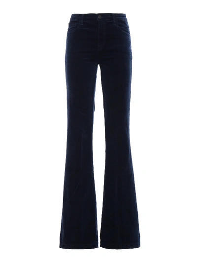 J Brand Maria Flare Blue Velvet Jeans