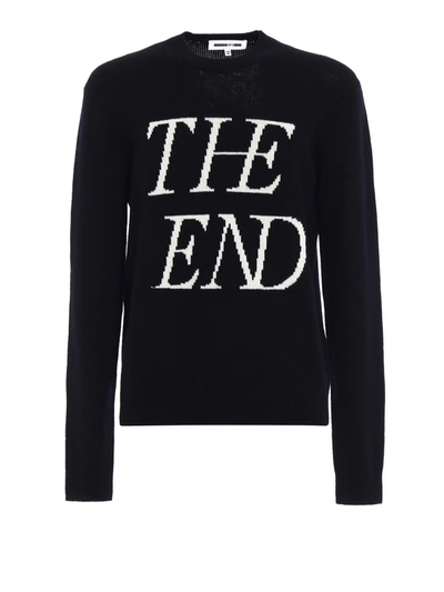 Mcq By Alexander Mcqueen The End Intarsia Wool Sweater In Black