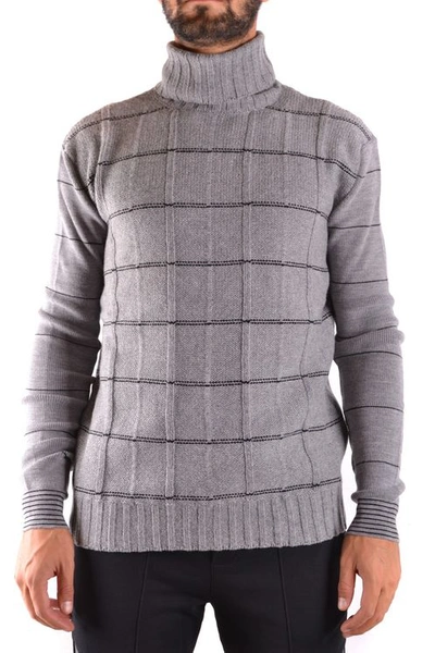 Mcq By Alexander Mcqueen Check Wool Grey Turtleneck