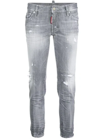 Dsquared2 Super Skinny Grey Denim Jeans