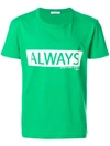 Valentino Always Print Jersey T-shirt In Green