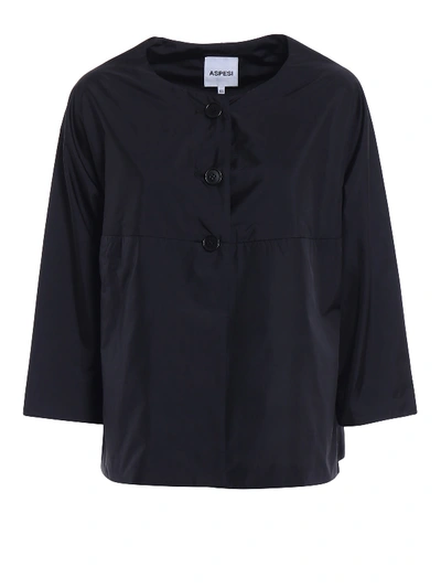 Aspesi Budino Water Repellent Black Jacket