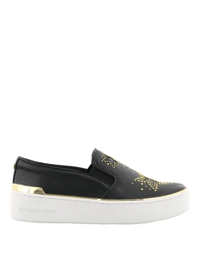 Michael Kors Tyson Slip-ons With Stars In Black