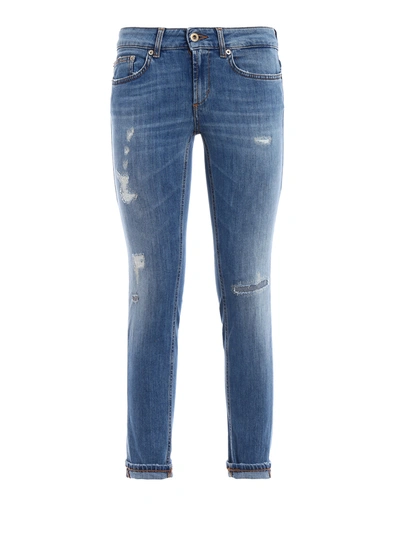 Dondup Monroe Crop Jeans In Light Wash